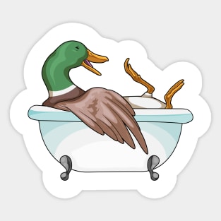 Duck Bathe Bathtub Sticker